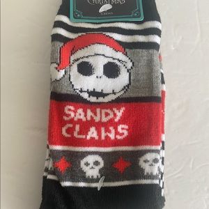 Nightmare Before Christmas Socks 2 Pairs Santa Jack Sandy Claws Xmas NEW